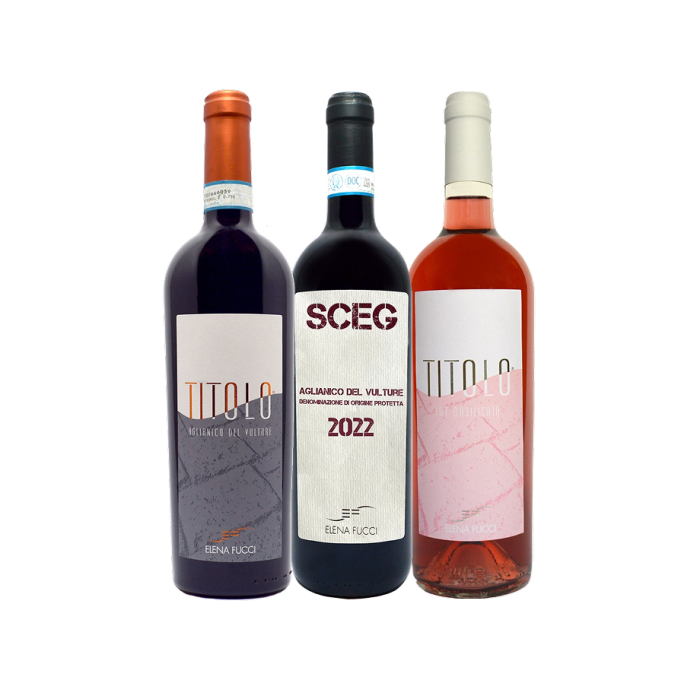 Vinæske med 3 flasker Aglianico Expressions