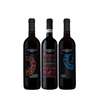 Vinæske med 3 flasker Rossi Euganei