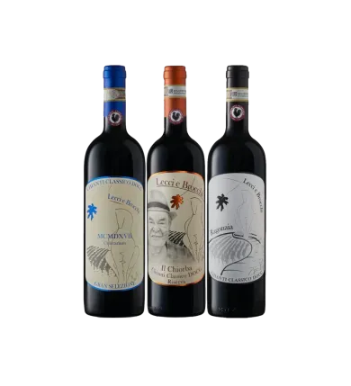 Vinæske med 3 flasker Chianti selection