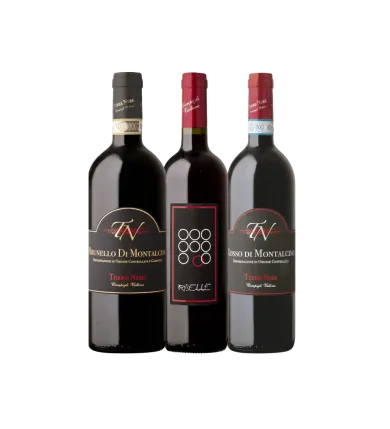 Vinæske med 3 flasker Montalcino