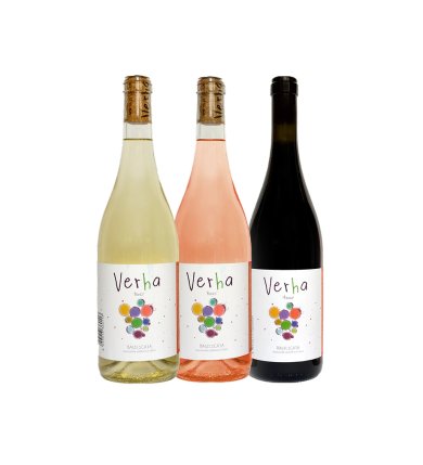 Vinæske med 3 flasker Verha