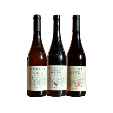 Vinæske med 3 flasker Mix Podere Orto