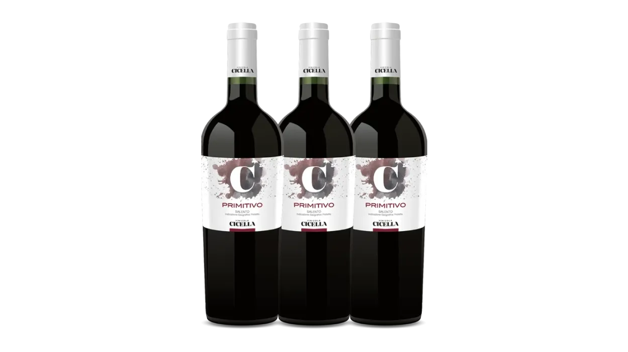 Vinæske med 3 flasker Primitivo