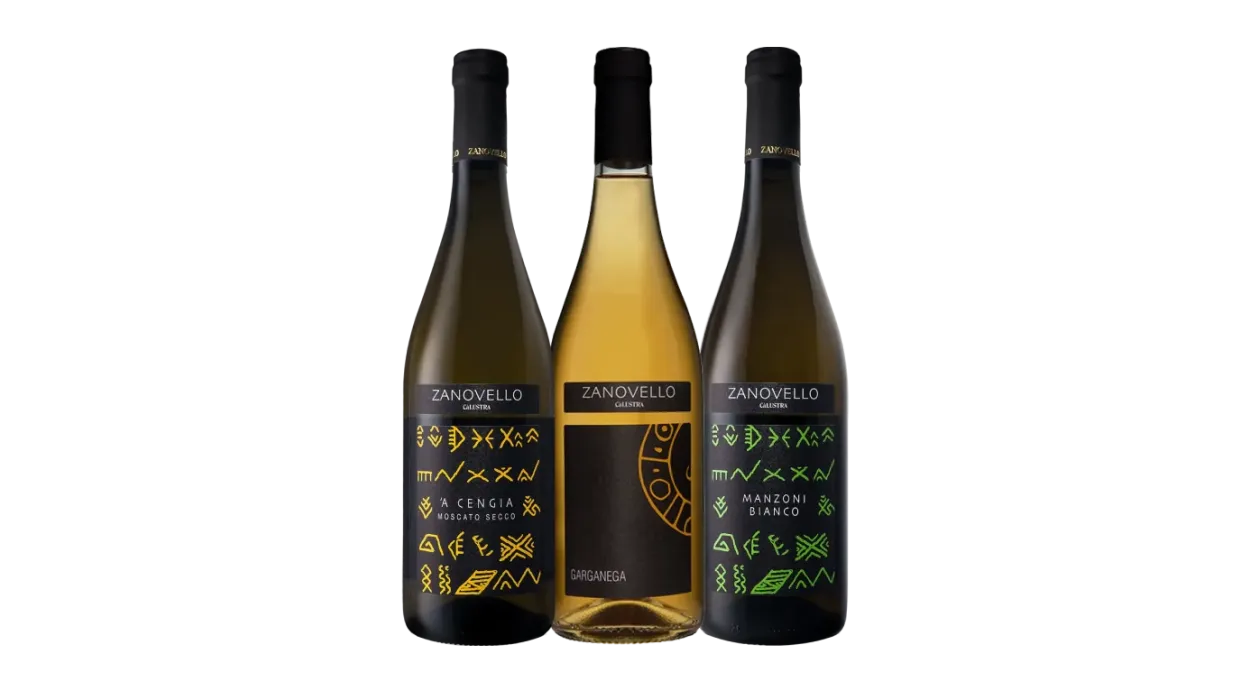 Vinæske med 3 flasker Zanovello's White