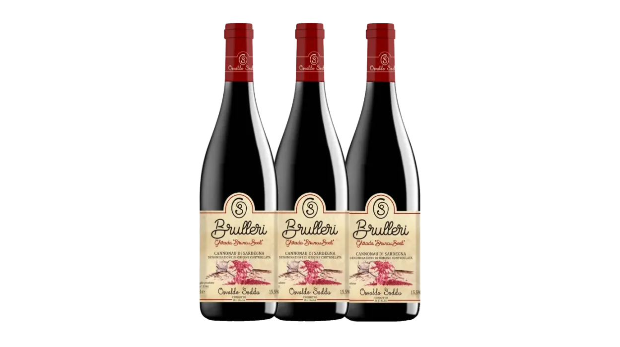 Vinæske med 3 flasker Brullieri