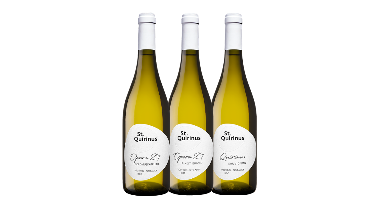 Vinæske med 3 flasker Quirinus whites